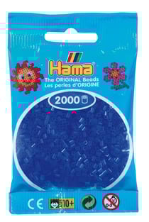 2 000 perles mini (petites perles Ø2,5 mm) bleu néon