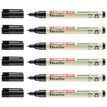 Marqueur permanent pointe ronde 1 mm - EDDING - Noir - EcoLine - Lot de 6