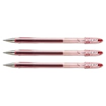 Lot de 3 Stylos Bille PILOT - G1-07 - Encre gel rouge - Pointe moyenne 0,7 mm