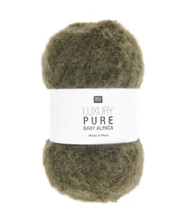 Pelote exceptionnelle LUXURY PURE BABY ALPACA - Rico Design - Le fil 100 % alpaga bébé pour un tricot haut de gamme 07 Kaki