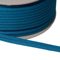 Double cordon 9mm bleu turquoise au mètre