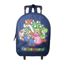 Sac à dos à roulettes 32 cm maternelle Super Mario Bleu - BAGTROTTER