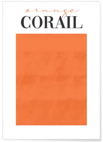 Affiche Orange Corail | A3 : 29,7x42cm