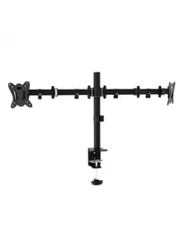 DOUBLE SUPPORT DE BUREAU ECRAN PC FIXE POUR ECRAN 13-27 180¡ OMEGA