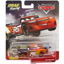 Vehicule cars drag racing : nitroade avec piston - voiture miniature xtreme racing series - mattel - gfv37