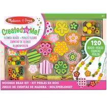 Ensemble de perles en bois Flower Power