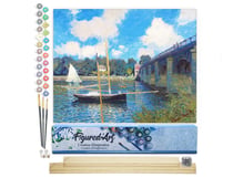 Peinture par Numéro Figured'Art - Le Pont d'Argenteuil - Monet - Kit de Loisir Créatif DIY Numéro d'Art Complet - 40x50cm toile roulée + châssis en bois à monter