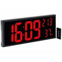 Horloge digitale LED ROUGE en format XXL