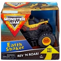 Monster jam earth shaker - vehicule echelle 1:43 - voiture jaune - spin master