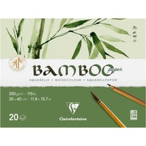 Bloc - Aquarelle - 30x40cm - 20 feuilles - Clairefontaine - Bamboo