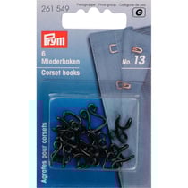 agrafes pour corsets N°13 en laiton x 6