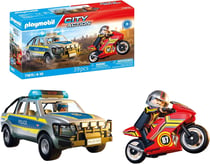 71875 Pick-up de police, moto & 2 personnages, Les policiers
