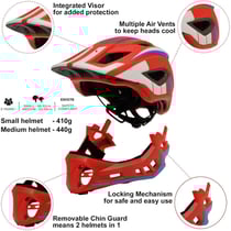 Casque Intégral IKON - Design Éblouissant Rouge et Bleu pour Protection Optimale