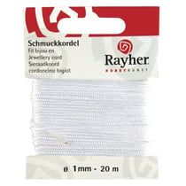Cordon bijou, blanc, ø 1 mm, 20 M