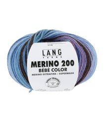 Pelote à tricoter MERINO 200 BEBE COLOR – Lang Yarns - Laine mérinos extrafine multicolore pour layette 306 Multicolore