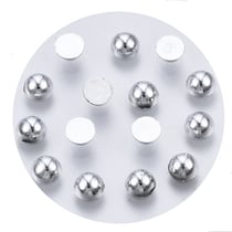 100 Perles CABOCHON Rond Argenté Acrylique à coller Diametre 6 mm - Creation Diy