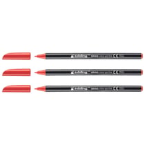 Lot de 3 feutres de coloriage pointe fine - EDDING - Rouge - 1200