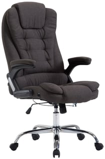 Chaise de bureau tissu Thor gris foncé