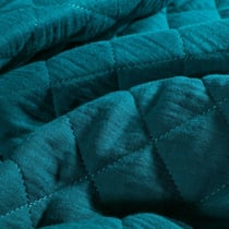 Tissu Double gaze Matelassée Bleu pétrole - Au mètre