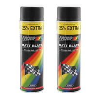 Lot de 2 sprays de peinture - noir mat - Motip