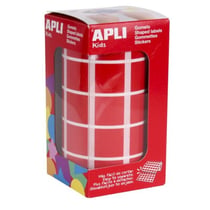 Apli Agipa - Gommettes rouleau Carré 20x20 mm Rouge x 1 770