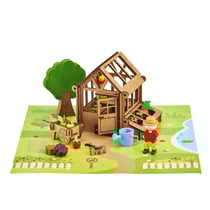 Serre du Jardinier en Bois - Ensemble de 40 Pièces pour Enfants