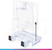 Support PS5/PS5 Slim Oniverse - Ventilateur 3 Vitesses, Double Chargeur DualSense, Rangements Nexus5