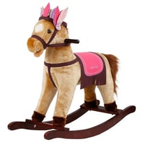 Cheval a bascule indien peluche avec sons - knorrtoys - 40551