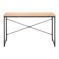 Bureau meuble adulte rectangulaire 120 x 60 cm marron et noir 14_0000772