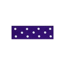 Disquette 25m ruban double face à pois violet 15mm