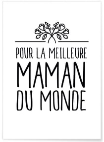 Poster Meilleure Maman | A3 : 29,7x42cm