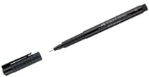 Lot de 10 feutres pigmentés permanents - Faber-Castell - Pointe fine 0,5 mm - Noir