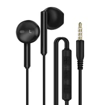 LinQ Écouteurs Jack 3,5mm Intra 1,2m Musique et Appels Mains Libres Noir