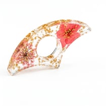 Bague de lecture en résine forme arc-romance dorée