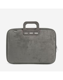 Mallette Bombata Camoscio 15'' - Gris Fonce
