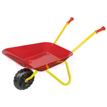 Brouette metal enfant rouge / jaune charge 30 kg - outillage - jouet jardinage
