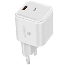 Swissten Chargeur Secteur USB C 45W GaN Power Delivery Charge Ultra-rapide Blanc