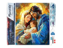 Diamond Painting Broderie Diamant Figured’Art 40x50cm toile entière roulée avec diamants carrés - Sainte Famille