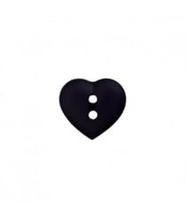Carte de 3 boutons Coeur 2 trous Bleu marine 15mm - Union Knopf Bleu