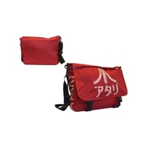 ATARI - Sac Besace Rouge Foncé avec Marquage Logo Japonais