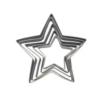Lot de 5 emporte-pièces de Noël en forme d'étoile Zenker Emporte-pièces
