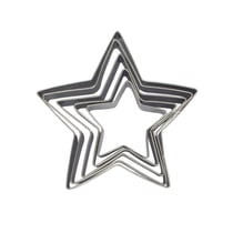 Lot de 5 emporte-pièces de Noël en forme d'étoile Zenker Emporte-pièces