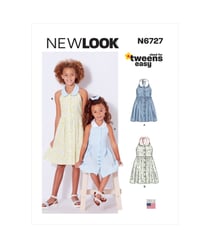 Patron New Look 6727 - Robe Fille de 3 à 14 ans taille n°3-14