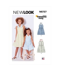 Patron New Look 6727 - Robe Fille de 3 à 14 ans taille n°3-14