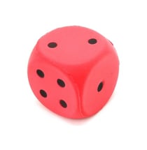 Grand de en mousse 7,5 cm rouge - accessoire jeux de societe - jeu geant, xl