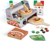 Comptoir à pizzas en bois