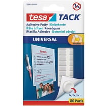 Lot de 16 pâtes à fixer TESA TACK UNIVERSAL - 80 pastilles - 9 x 12 mm - Blanc