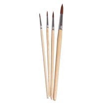 Set pinceaux Jard.enfants+école FSC 100%, 4pinceaux ronds synthét., 4 pces