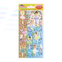 Scène à décorer pour enfants - Cours de danse - Stickers Puffies