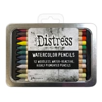 Crayons de couleurs aquarelles - Distress set 5 - 12 pièces - Tim Holtz - Ranger